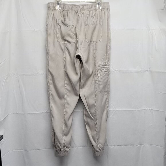 Nicole Miller Cargo Jogger Pants Womens Large Pull On Lyocell Cream - Picture 7 of 16